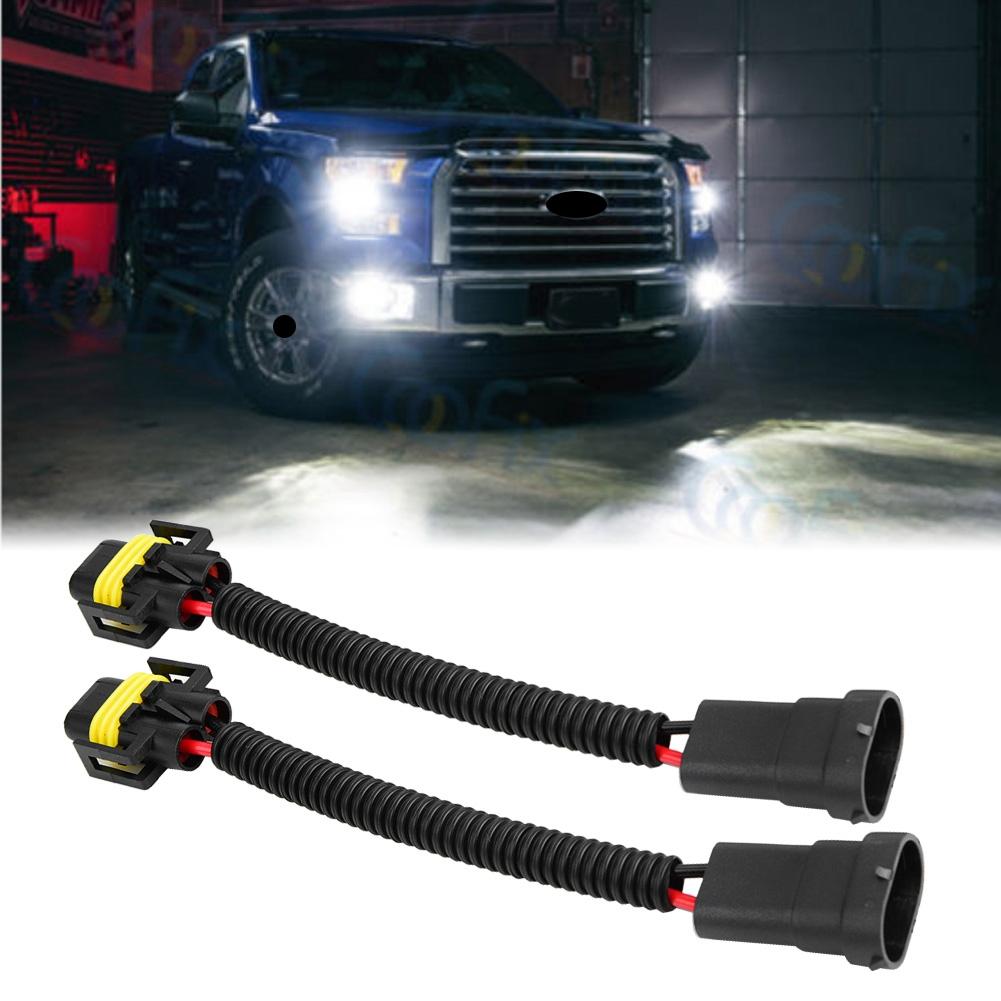 2Pcs Hdlight Fog Lamp Extension Wiring Harness Sockets Connector Adapter for H11 - High Quality PVC Plug and Copper Wiring - sy Installation - Hvy Dut