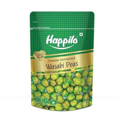 Happilo Premium International Wasabi Peas 160g, Versatile Snack, Crunchy Texture and Zesty Flavor, Nutrient Rich