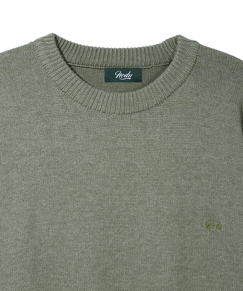 NODU Maple Basic Round Knit [Khaki]