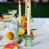 3Pcs Double Sided Vintage Ribbed Taper Glass Candle Holders for Table Centerpieces, Wedding Decorations Dinner Parties