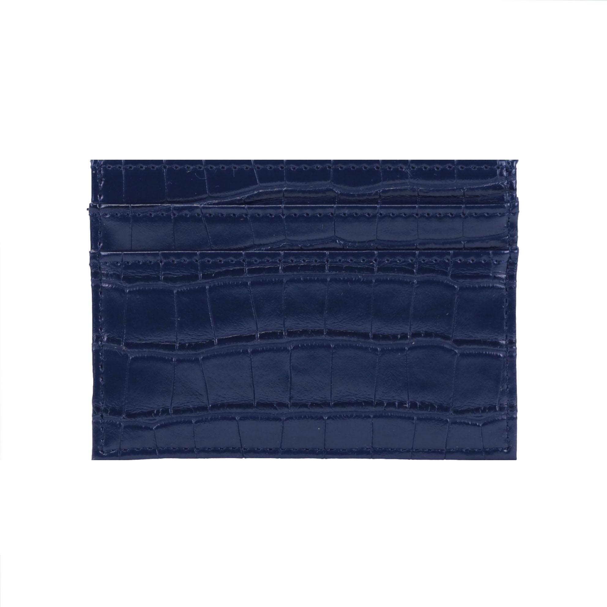 Free Custom Initial Letters Slim RFID Blocking Wallet Crocodile Pattern PU Leather Credit Card Holder ID Card Case Gift