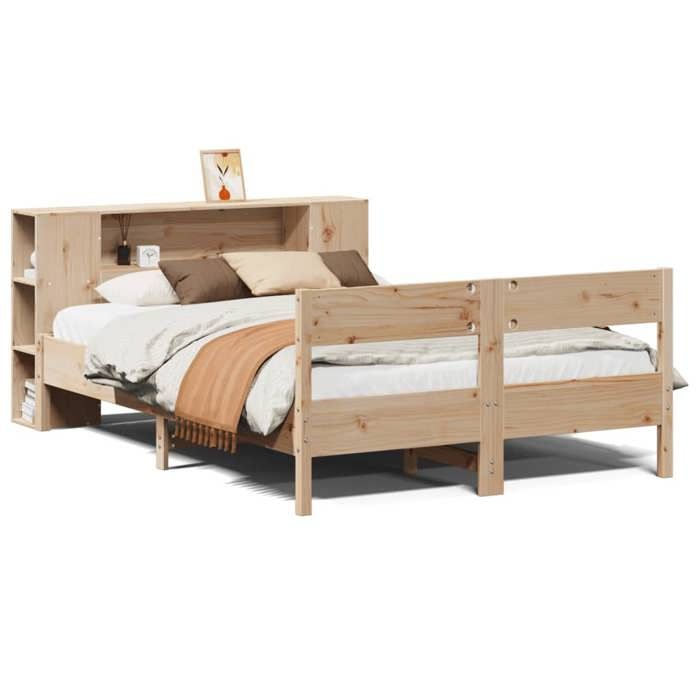 VidaXL Lit bibliothèque sans matelas 120x200 cm bois de pin massif 3322951