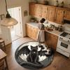 Moon Animals  Round Area Rug,Carpet Rug for Living Room Bedroom Sofa Playroom Decor,Non-slip Floor Mat