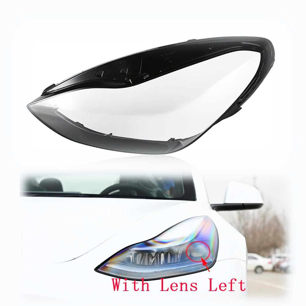 

Подходит для Tesla Model 3 Model Y 2019 2020 2021 2022 2023 Автомобильные передние фары Покрытие Оболочка Водонепроницаемый Прозрачный Пластик Фары With Lens Left
