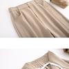 Fashionable Summer Loose Straight-Leg Split Pants for Women