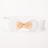 Bow Pair Buckle Elastic Wide Belt Decorative Down Jacket Elastic Waist Seal Slim and Versatile Waist Belt for Women