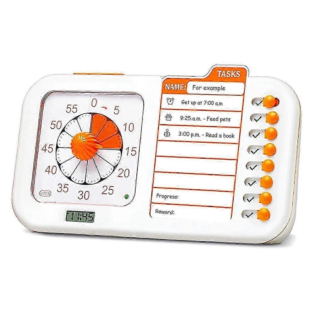 3-in-1 Visueller ADHS-Timer für Kinder & Erwachsene mit Planungsbrett, Aufgaben-Timer, Hausaufgabenplan & Visuellen Sc