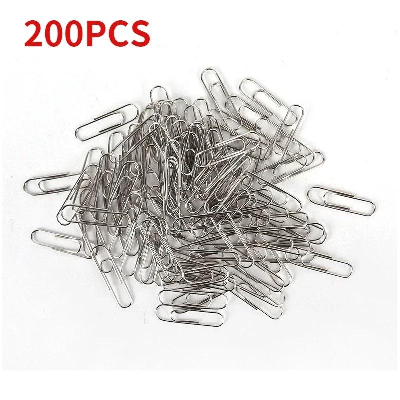 500/300/100/50 STK Metall Sølv binders for papirarbeid Rustfritt stål Bokmerke Papirklips Organiserere Kontor Skoleutstyr