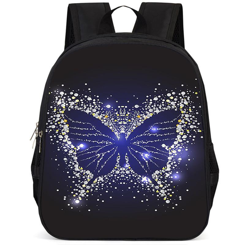 Large Capacity 15 Inch Lightweight Butterfly School Backpack For Kids Oxford Fabric