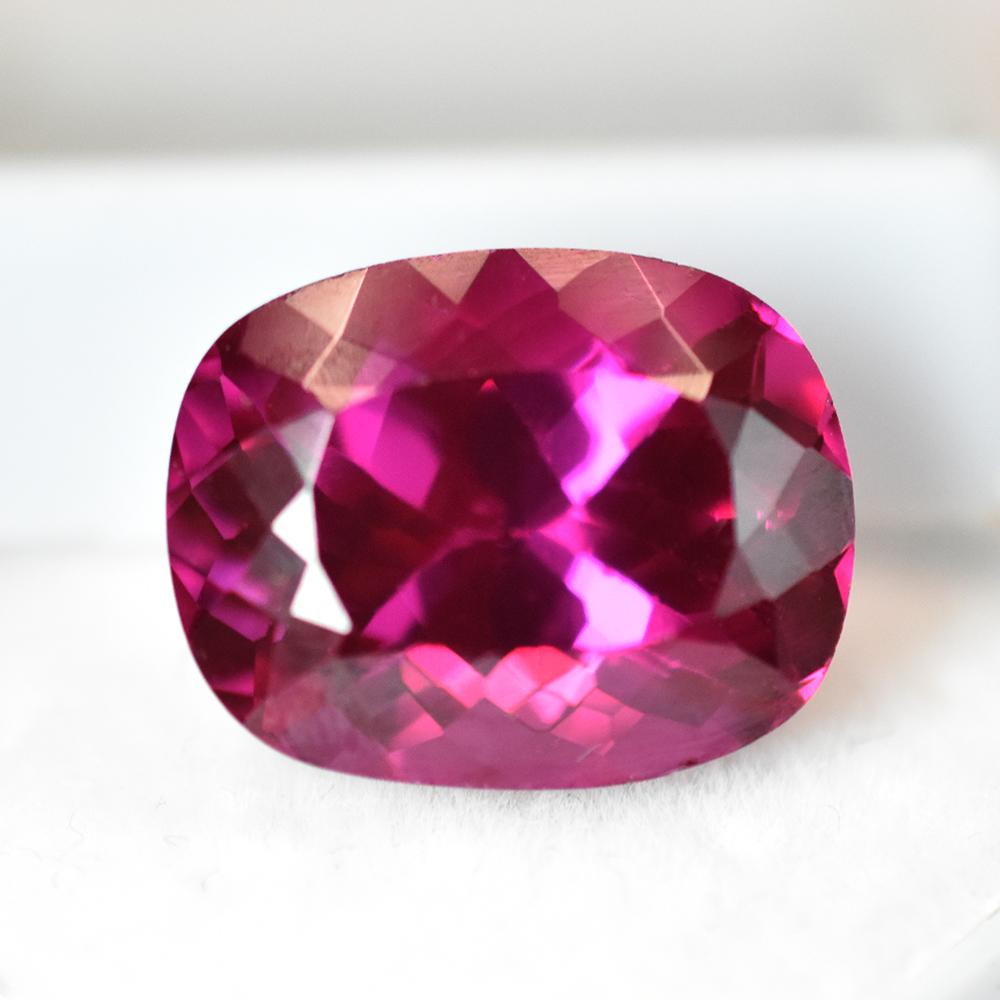 Natural Pink Ruby 12.1ct Cushion Cut Certified Loose Gemstone