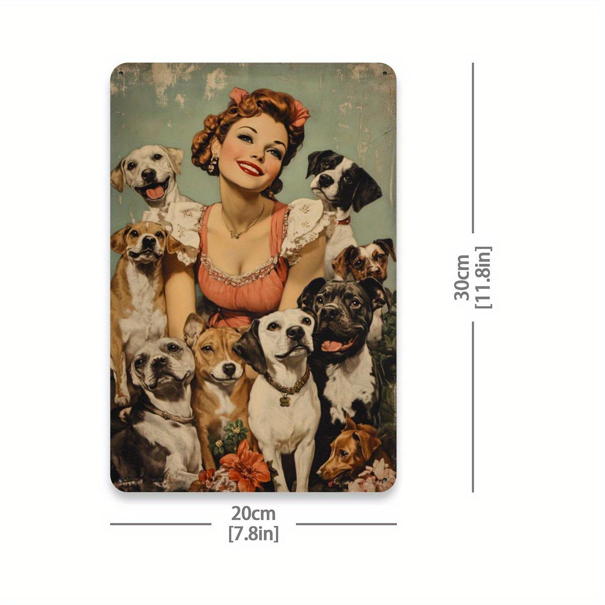 

Mad Dog Lady Vintage Metal Tin Sign Fun Wall Art for Home Dining Room Cafe Garage x cm 20x30cm（7.8x11.8inch）