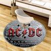1pc AC/DC Black Ice Commemorative Coin Round carpet, Made of Polyester,Perfect for Decorating Office Chairs, Living Rooms fplt809