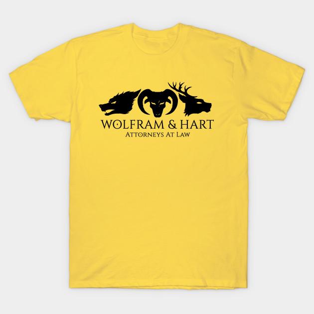 

Men Black Print T-shirt Wolfram & Hart No-Cut Transfer Paper Print Cotton Tshirt M жовтий