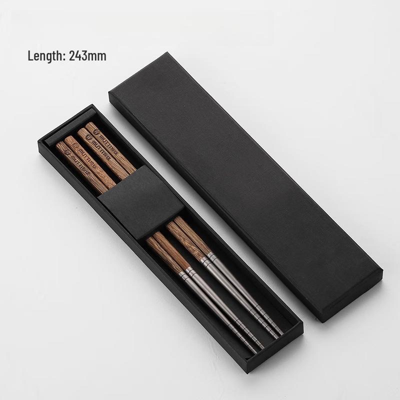 

RuHan Titanium & Wood Chopsticks Gift Set (2 Pairs)