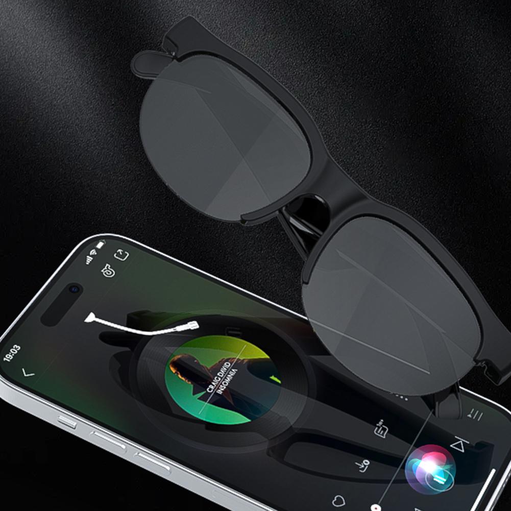 AI Intelligent Translation Glasses Bluetooth-Compatible 5.4 Smart Glasses Wireless Sunglasses Music Sunglasses for Men and Women