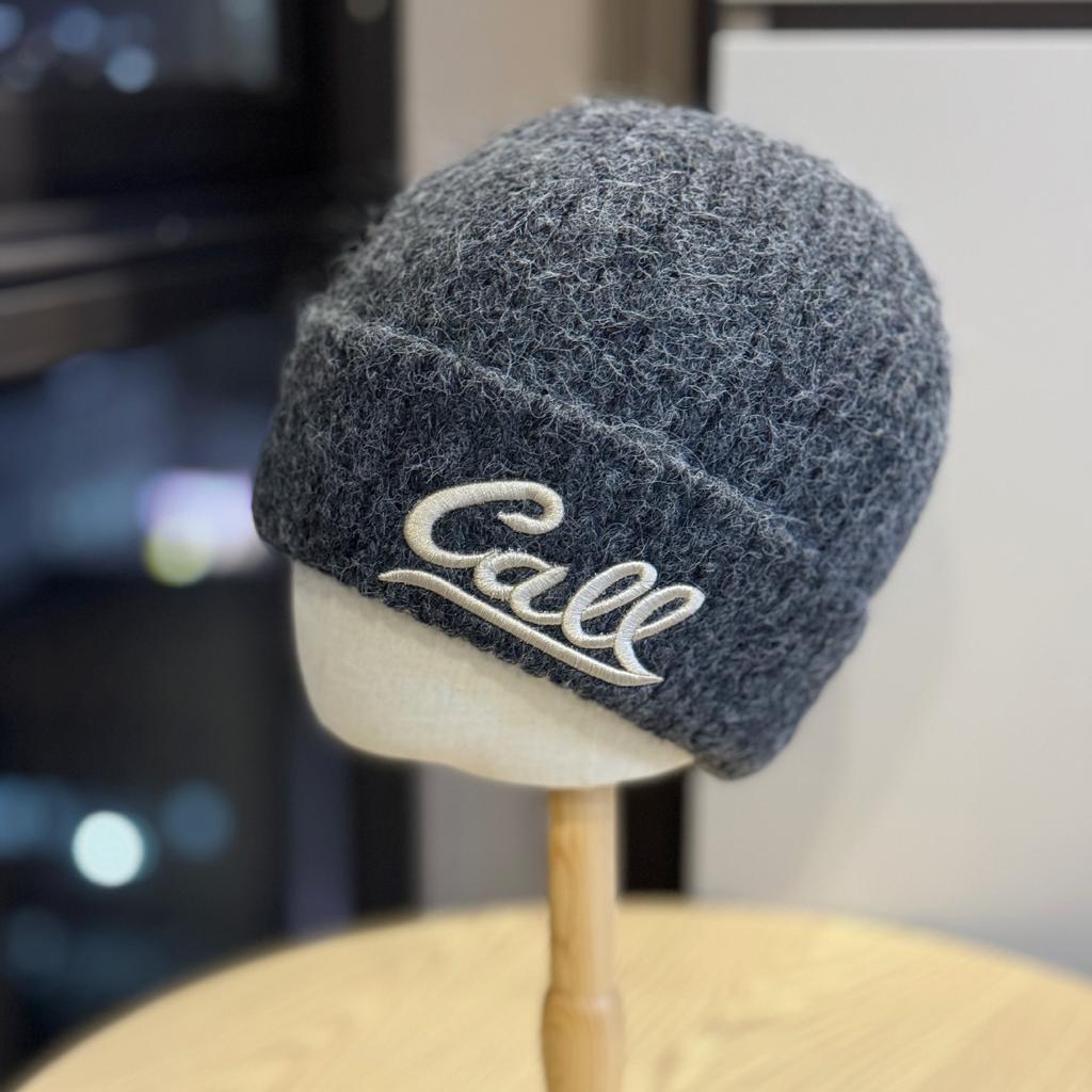 New Embroidered Letter Knitted Hat for Women Autumn and Winter Street Warm Woolen Hat for Students Thickened Ear Protection Hood Cold Hat