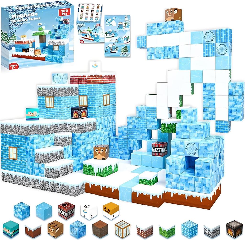 Magnetic Cubes: Children's Suction-Assembly Building Blocks