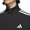 adidas Jachetă Sport cu Mânecă Lungă cu Dungi cu Logo de Marcă Ss25 M Mh 3S Jachetă Bărbați Negru Alb JV6977