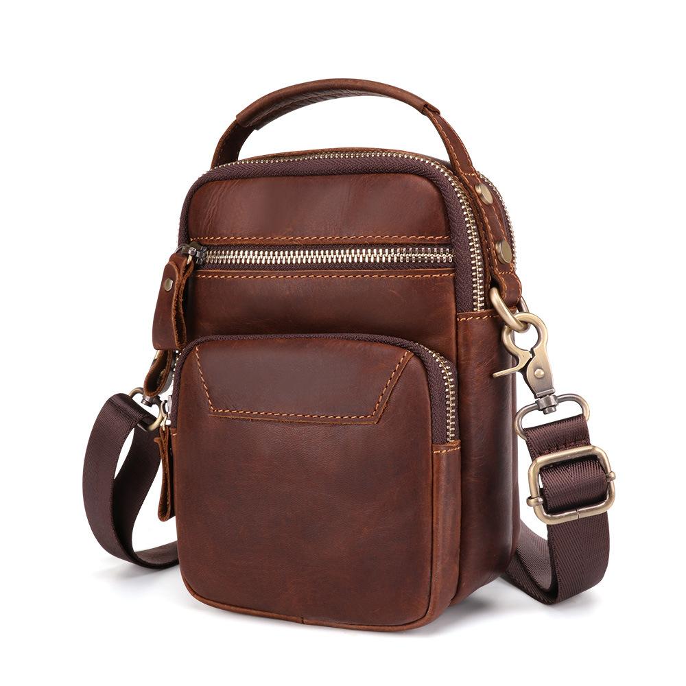 

Crossbody Men S Shoulder Bag, Genuine Leather Outdoor Casual Men S Satchel, Retro Crazy Horse Leather Fanny Pack, Diagonal Straddle Bag.
