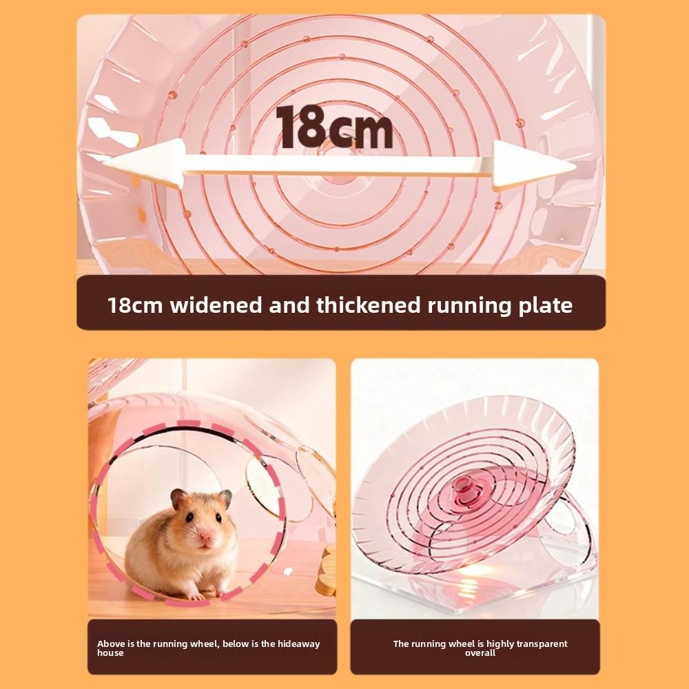 Kunststoff Hamster Laufrad Rutschfester Spinner Lauffläche Rennscheibe Renn Nagetier Roller Spielzeug Käfig Zubehör