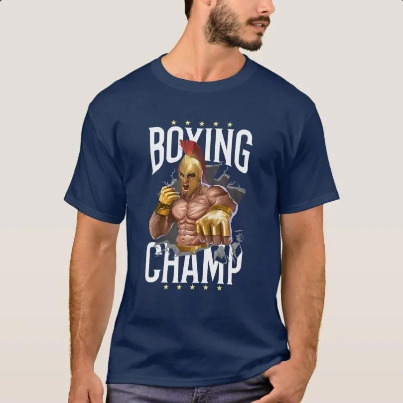 Spartanischer Box-Champion Punch Fighter Boxer Krieger T-Shirt Kurzarm Lässig 100% Baumwolle Rundhals Sommer Herren T-Shirt Größe S3XL