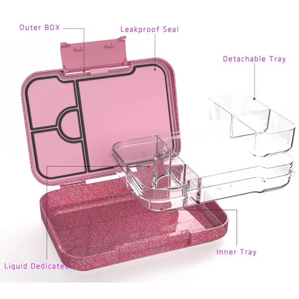 Contenitore termico per il pranzo portatile sigillato per bambini, contenitore per alimenti per la scuola, contenitore per alimenti isolato Bento Box