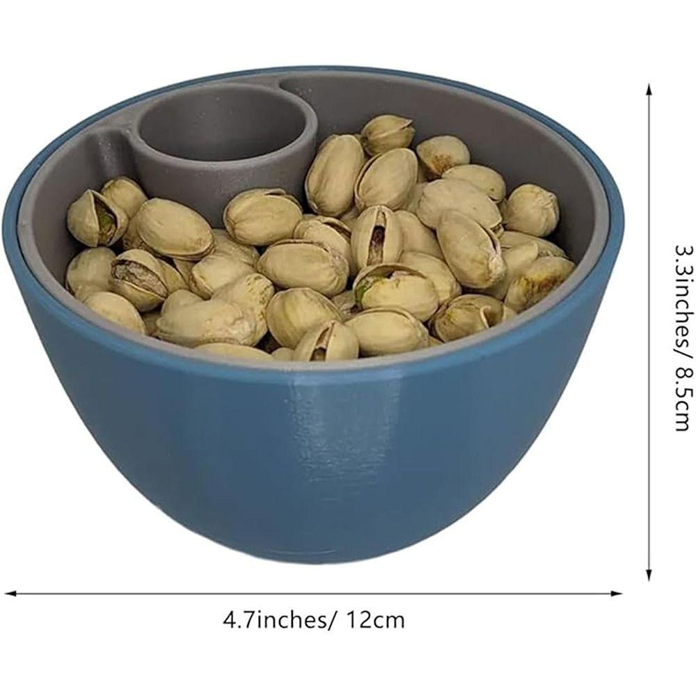 Easy To Clean Pistachio Bowl Set Reused 2-in-1 Snack Organizer Shell Storage Holder  Kitchen Tool