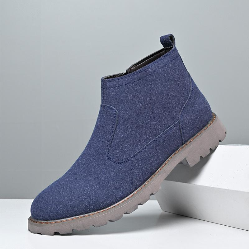 Men's shoes large size high top leather shoes fashion flow casual matte suede boots