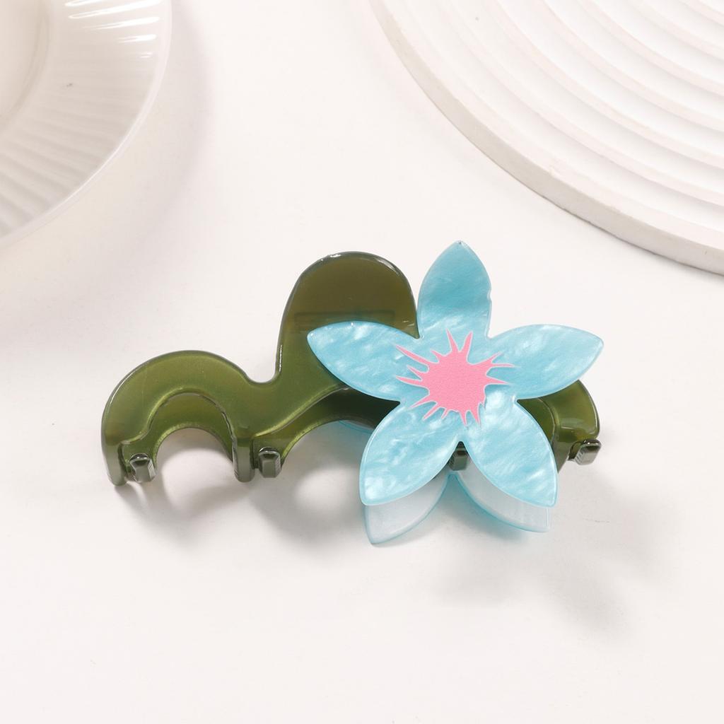 Vintage Flower Hair Clip Shark Clip for Women Boho Chic Hair Accessories with Non-Slip Teeth