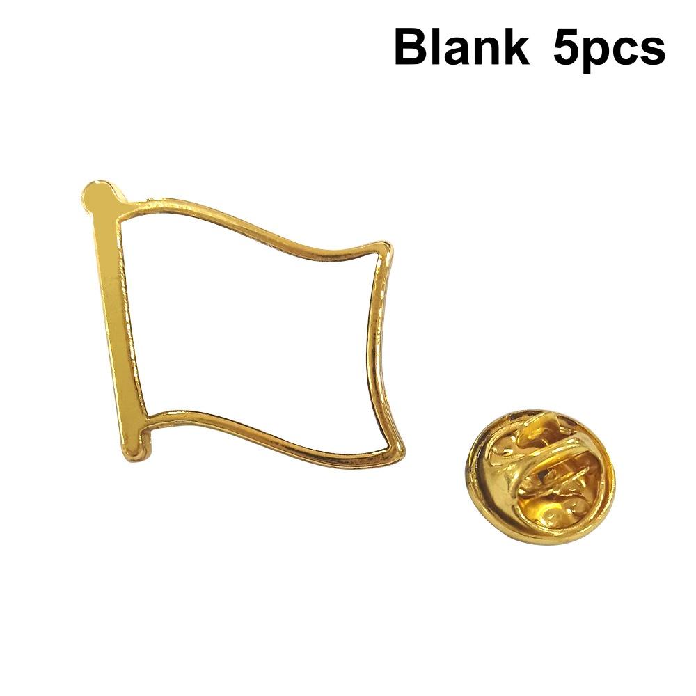 5Pcs Sublimation Blank Pins DIY Button Badge Sublimation Blank Base Pins Sublimation Blanks Flag Pin DIY Craft Jewellery Making