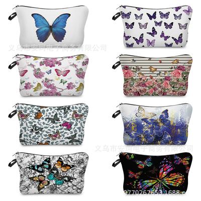 Women Flower Print Cosmetic Bag Toiletries Organize Travel Storage Case 6662 KTB