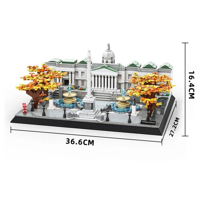 Non-Toxic London Trafalgar Square Model Building Blocks Small Particle Bricks Puzzle Assembly Toys 5249 1245Pcs