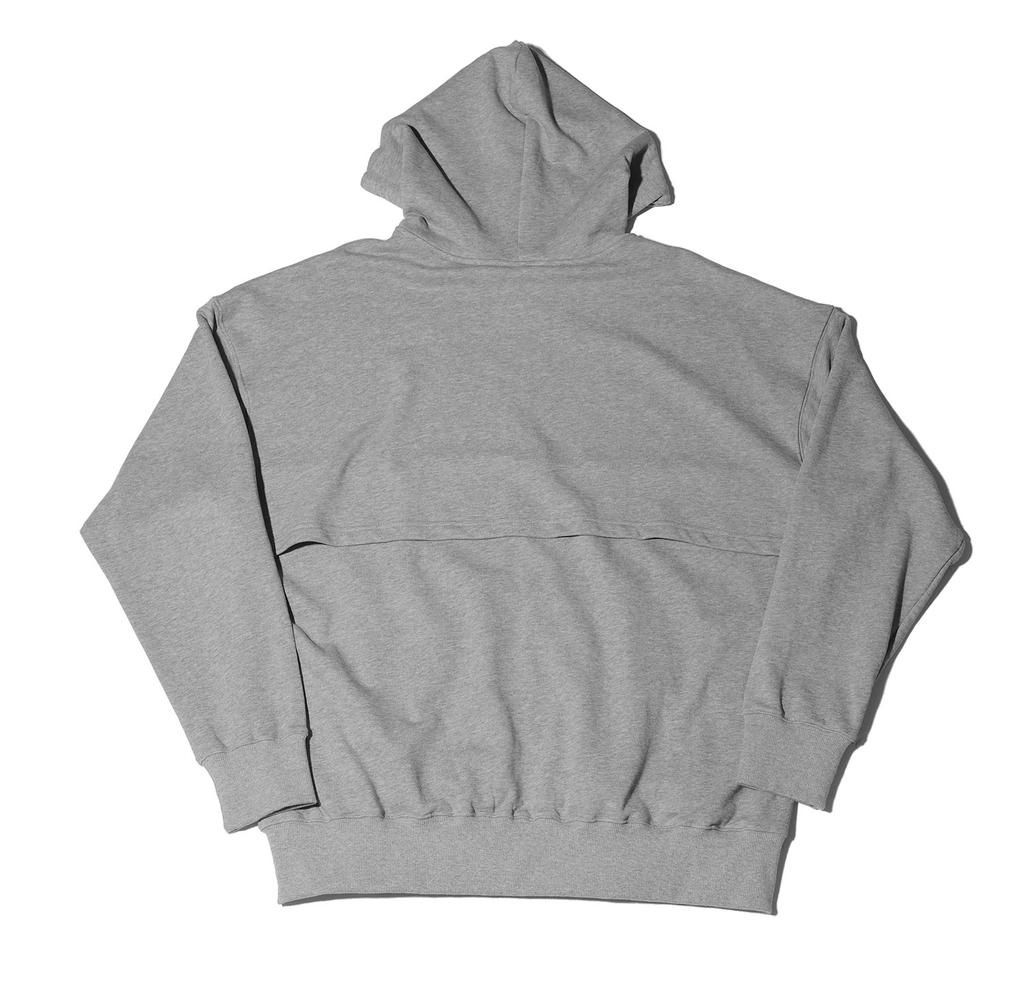 Abla Pudeti Oversized Back Slit Two-Way Zip-Up Hoodie