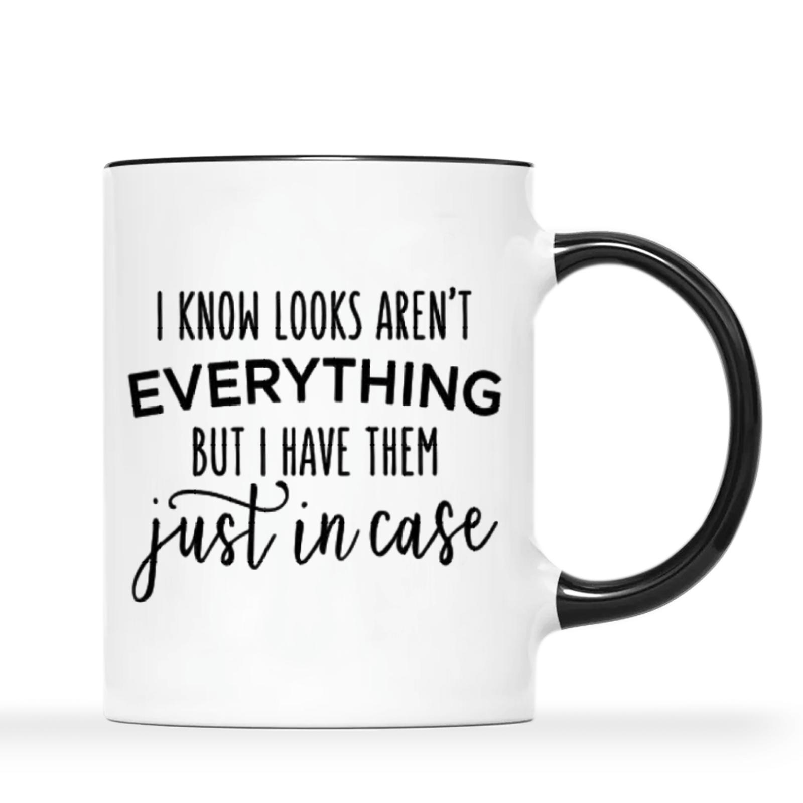 1pc Funny  I Know I Don t Look Like My Daddy But I Have His Attitude  Mug - Insulated White Ceramic Coffee Cup with Humorous 301-400ml