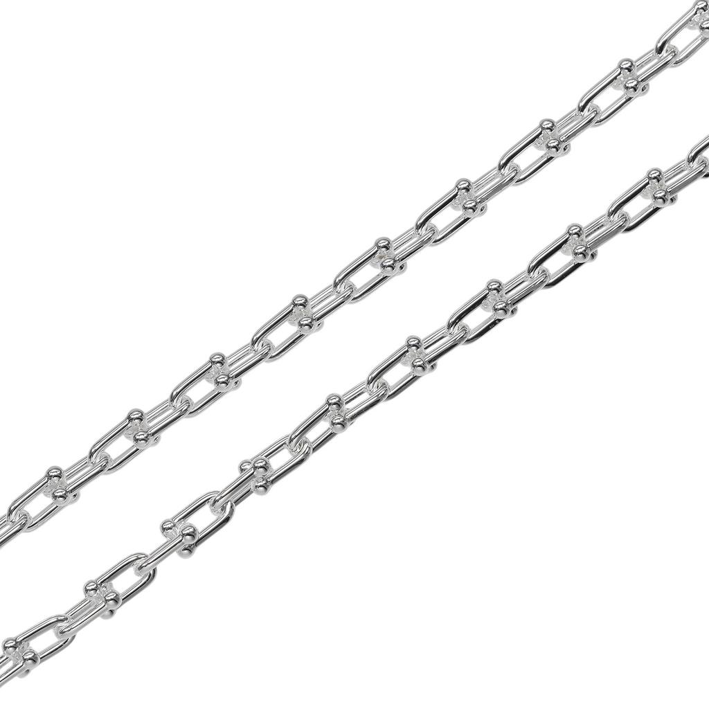 TIFFANY&Co. hardware small link Necklace Silver925 43g Women Used