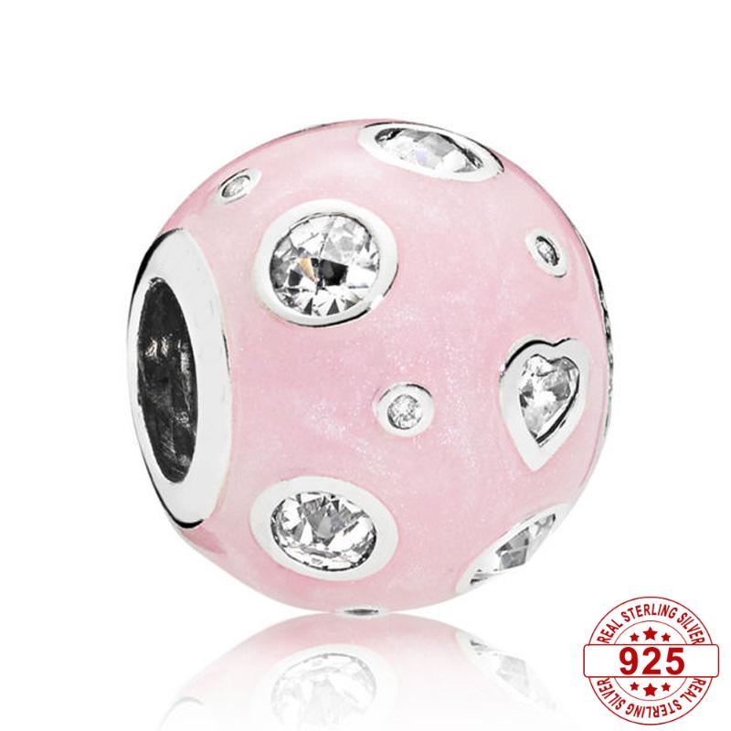 Wintry Delight Snowflake Ball Blue Swirls Pearlescent Dreams Charm S925 Sterling Silver Beads Fit Bracelet DIY Jewelry