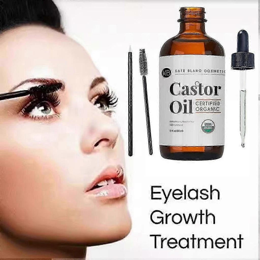 Organic, 100%-pure, cold-pressed, unrefined Castor Oil for skin, hair, and lashes.