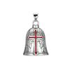 Retro Motorcycle Guardian Bell 3D Design Evil Spirit Trap Bell Vintage Cross Pendant Bell  Men