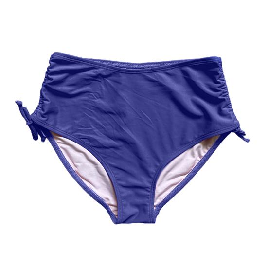 Svømmeshorts for kvinner V-snitt med snøring Bikini badedrakt bunn Justerbar gutteshorts med rynket side Badedraktbrettshorts