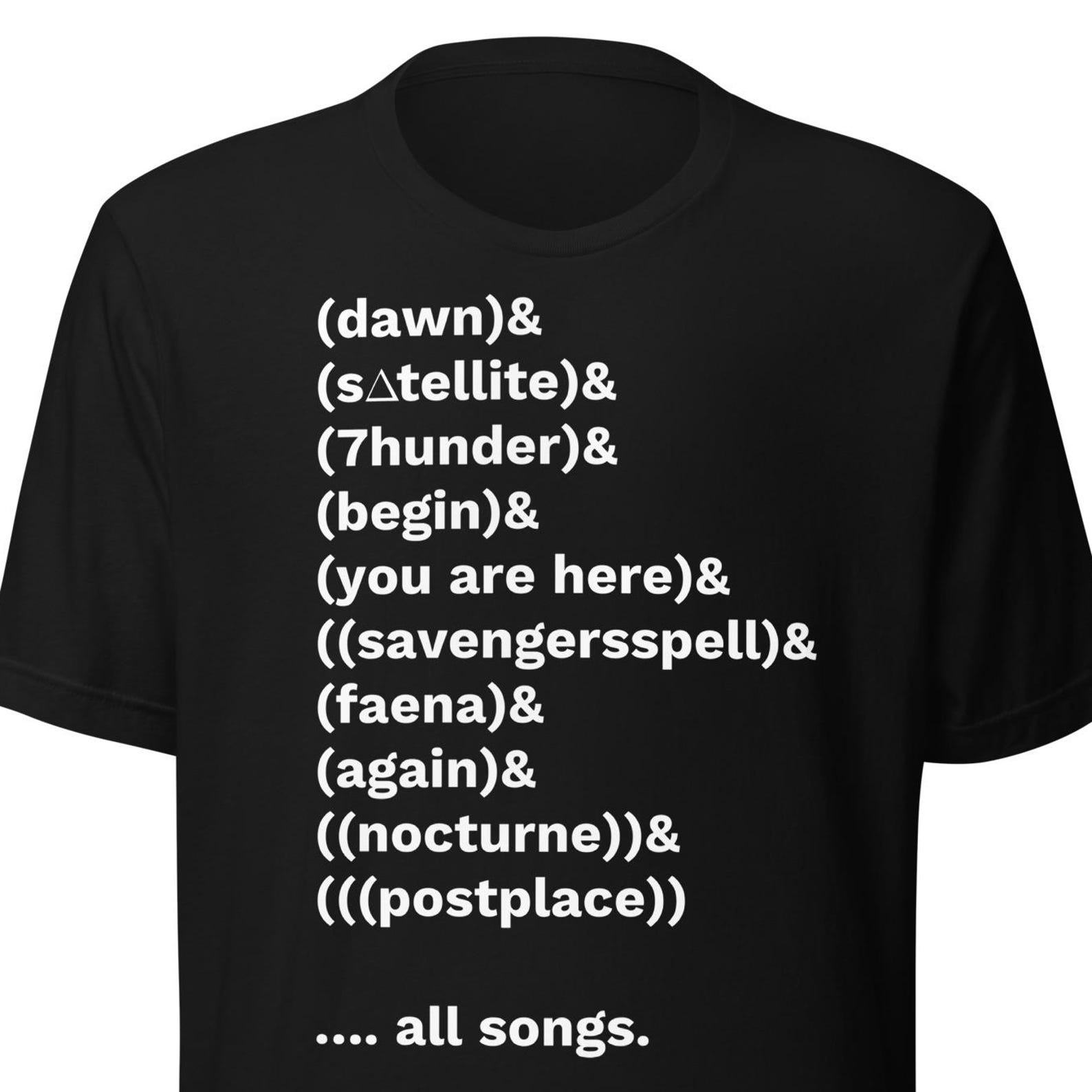 New! ((songs)) - Unisex Tee, Goose Band Inspired 4XL