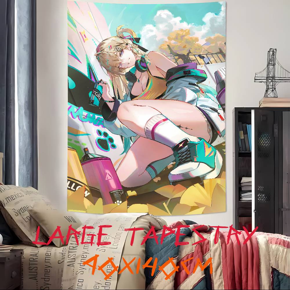 Kawaii Hot Pretty Cute Girl Lynae Popular Cool WuWa Gaming Tapestry Wall Cloth Tapestries Decor Wall Carpet Bedroom Decoration