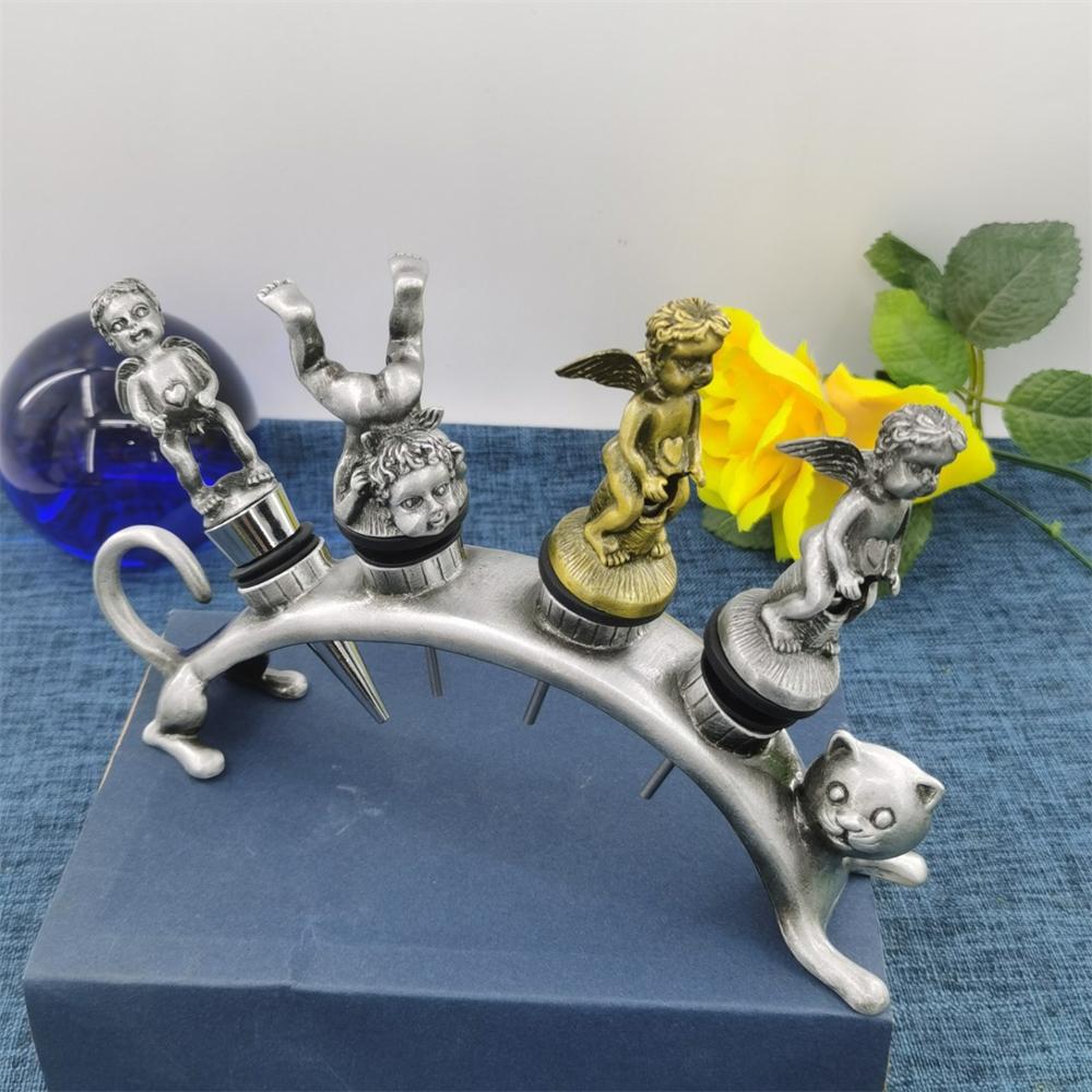 Weinausgießer Angel Little Boy Wein Pourer Zinklegierung 304 Edelstahl