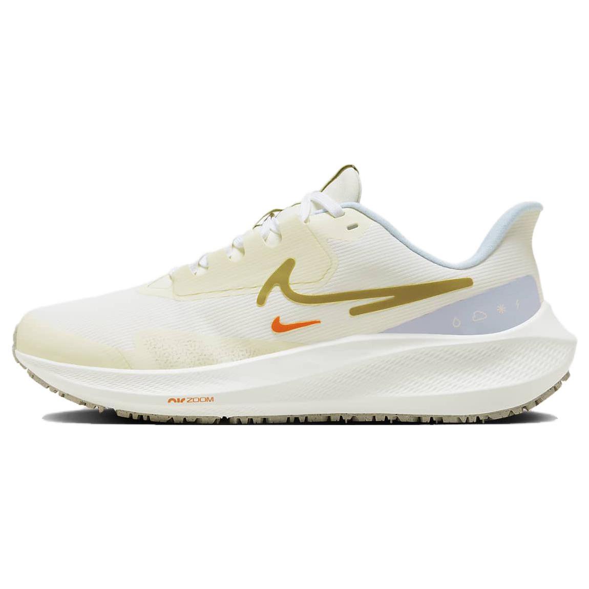 

Новые кроссовки для бега по дороге Nike Air Zoom Pegasus Shield Бледно-слоновая кость Белый Золотой Женские FV8112-171 36.5