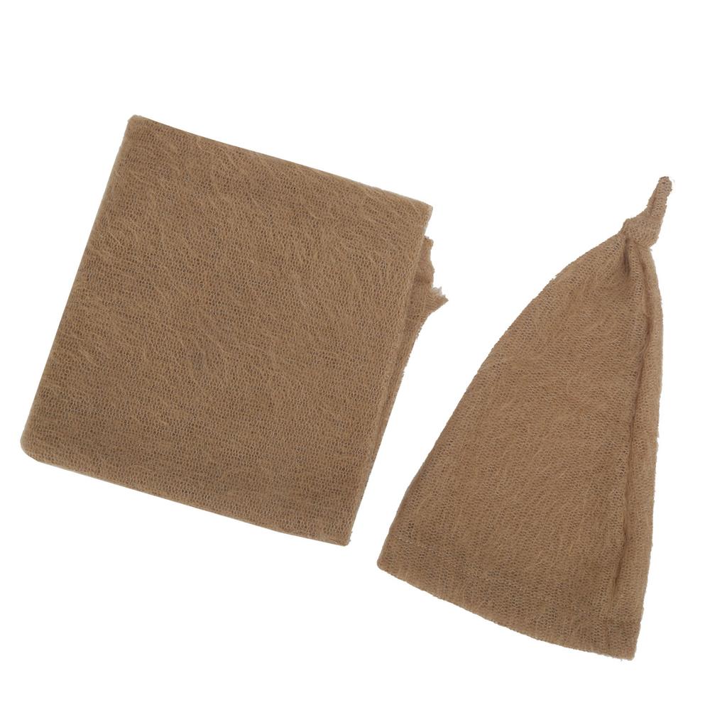 Newborn Photography Wrap Hat Set Breathable Cute Baby Photo Props for Infant Photo Shooting