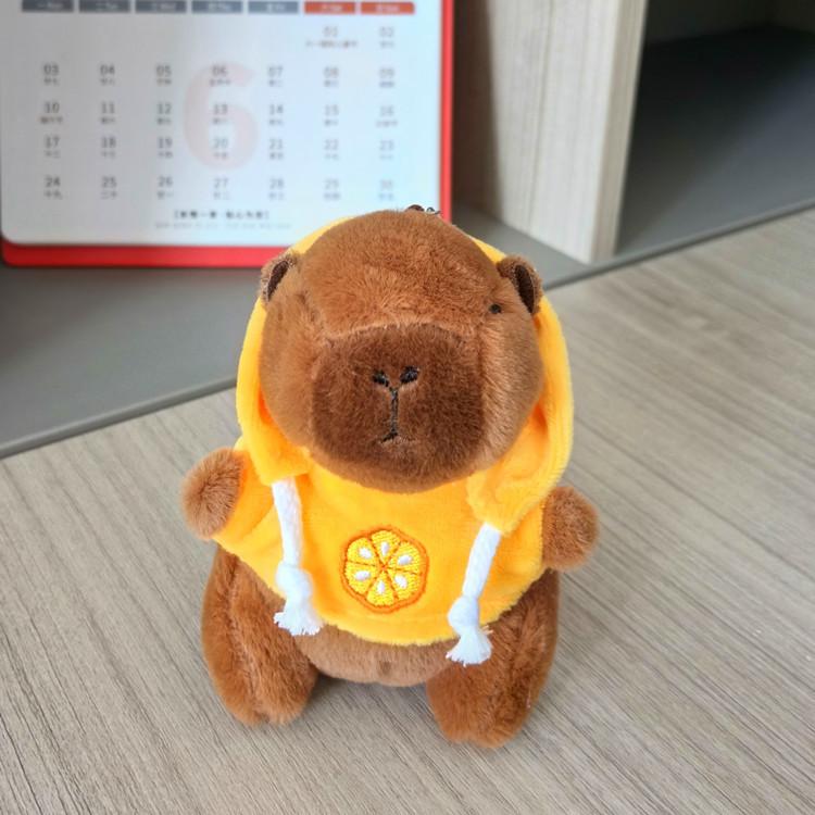 peluches Capybara Plush Keychain Bag Pendant Hanging Decoration Cute Stuffed Doll Toy Desktop Doll Ornament Car Keyring Kid Gift