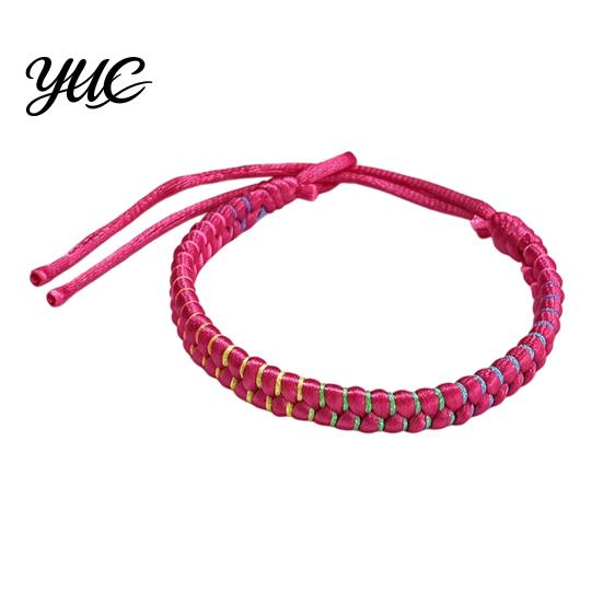 Cavigliere Intrecciate Minimaliste Bracciale da Surfista, Braccialetti Colorati Regolabili Fatti a Mano per Amicizia Donna Boho Polso Uomo Cavo in Poliestere Resistente Polso