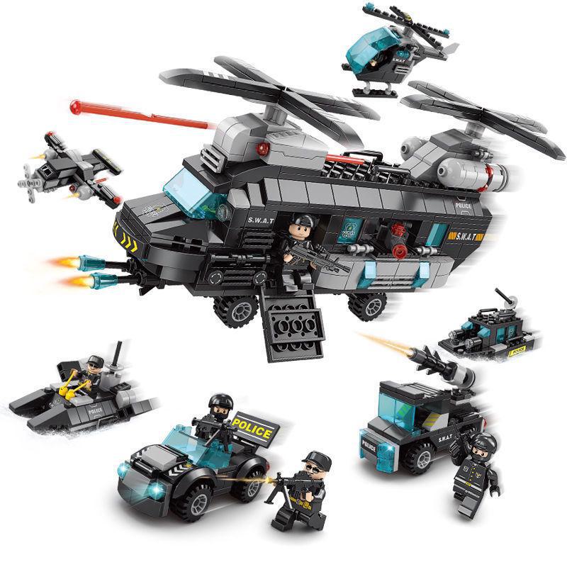 Lele Brothers 8577: Compatible Building Block Puzzle Car & Robot Toy for Kids