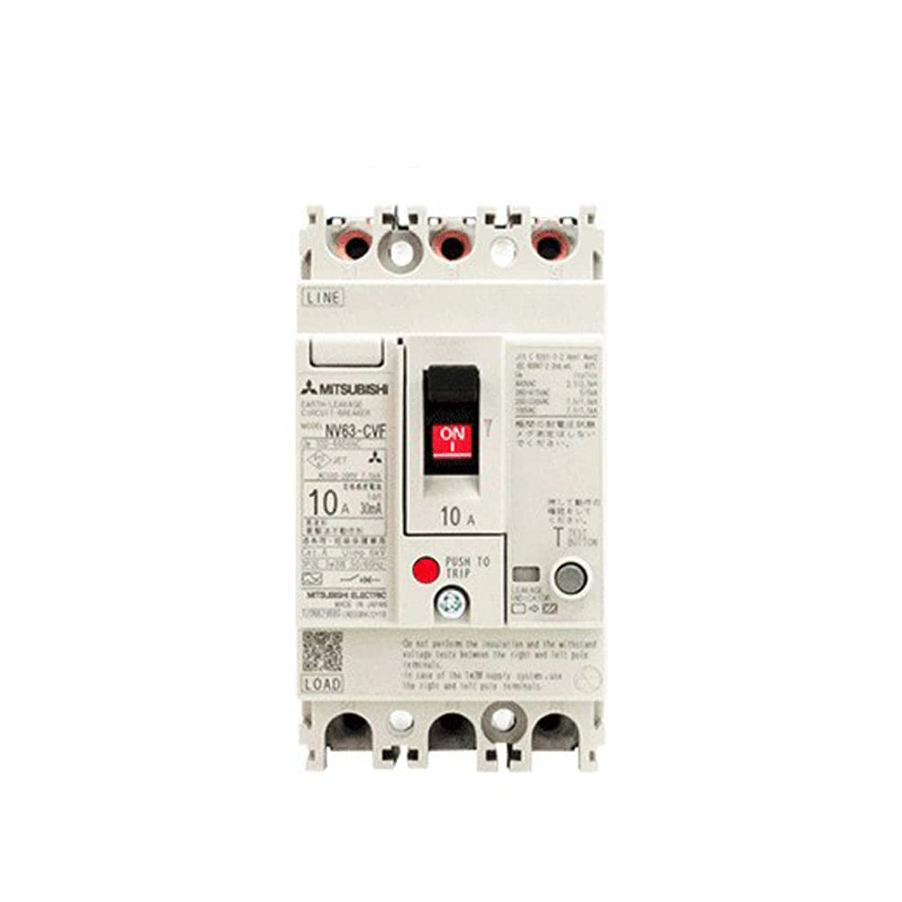 

Mitsubishi Electric 3P 10A 30MA leakage circuit speed NN NV63-CVF 3-pole (earth breaker) (high type)