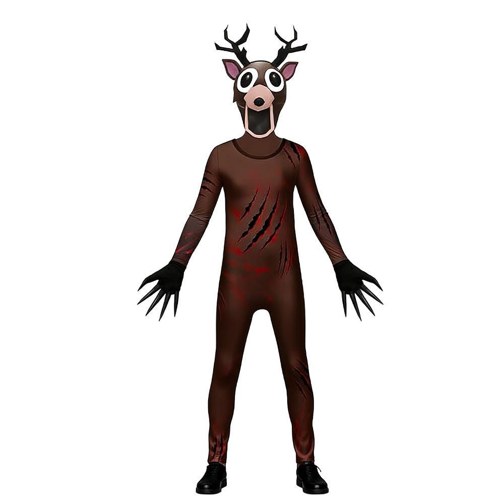 Kids 99 Night Forest Deer Costume Boy Adult Fawn Bambi 99 Night Deer Monster Horror Game Set