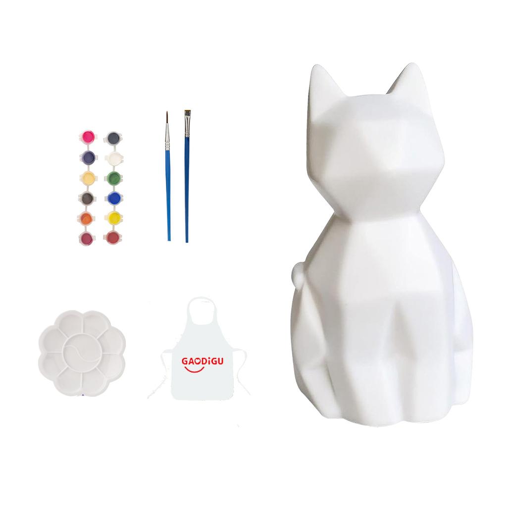 DIY Cat Night Light Painting Set Interactive Cat Painting Night Light Kit for Young Artists Creative Toys for Kids